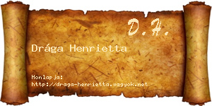 Drága Henrietta névjegykártya